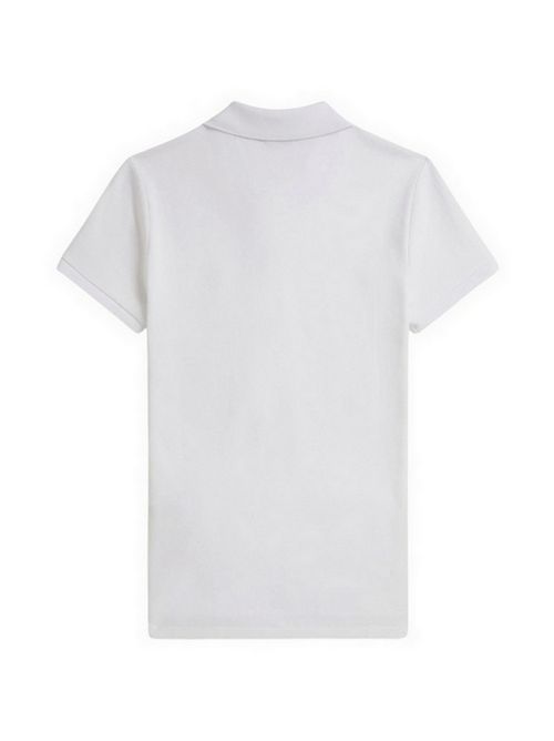 polo donna con abbottonatura lunga bianco Ralph Lauren | 211B18200015